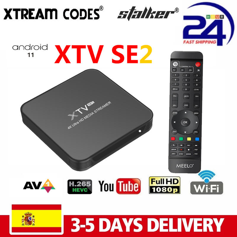 [Ship from Spain] MEELO plus XTV SE2 stalker IPTV Box xtream codes android 11 European Spain smart TV box