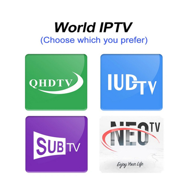 Qhdtv NEO TV IPTV Subscription 4K HD 1year Code Mainly Sold in France, Arabia, Morocco, Algeria, Smart TV IPTV