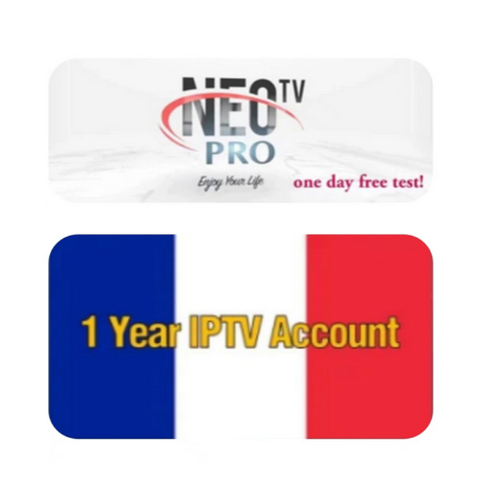 French Neox 2 Neo PRO IPTV Subscription France Spain Belgium NEOTV 1 Year Abonnement for Android Smart TV BOX 