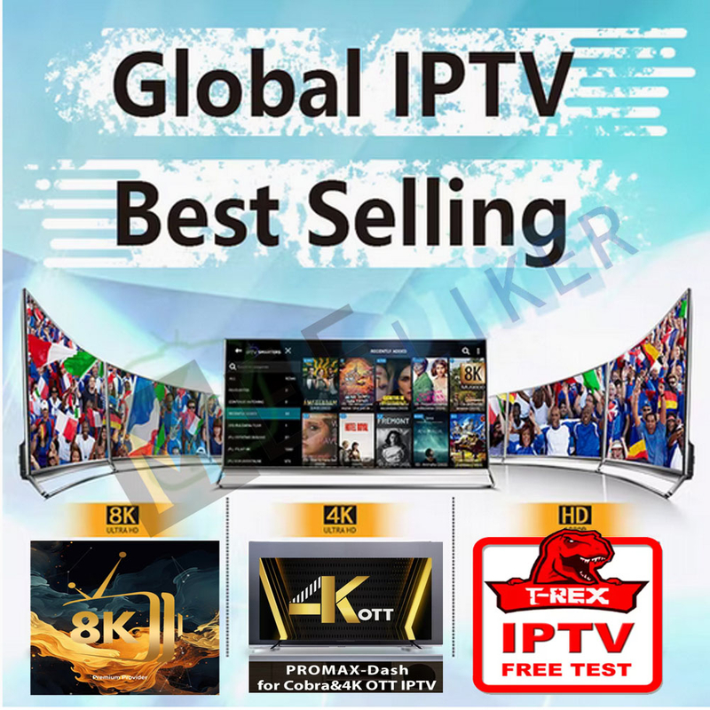 IPTV Reseller Panel Hot Stable 8K Strong Sltv Dino TIVIONE Crystal 4K 24 Hours Free Test Code 12months for Android Set-Top Box