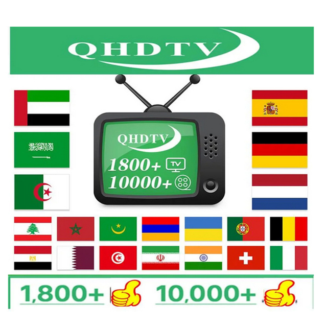 1year Qhdtv NEOx2 Europe Account Subscription French Spainish TV Best Arabic IPTV Android TV Box Reseller Panel 