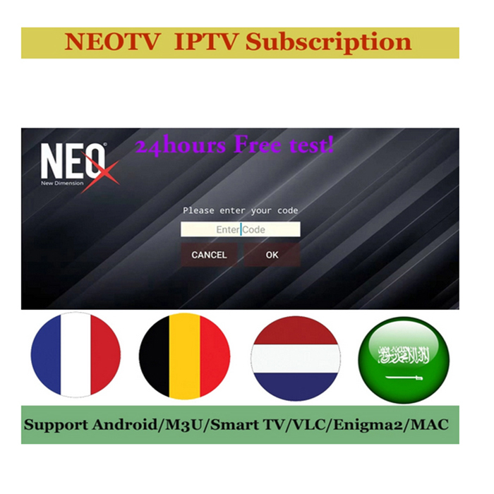 Neotv IPTV PRO 2 Reseller 1year Subscription France Arabe Code Tunisia Spainish Portugal Channels Smart TV Box Android Neo TV